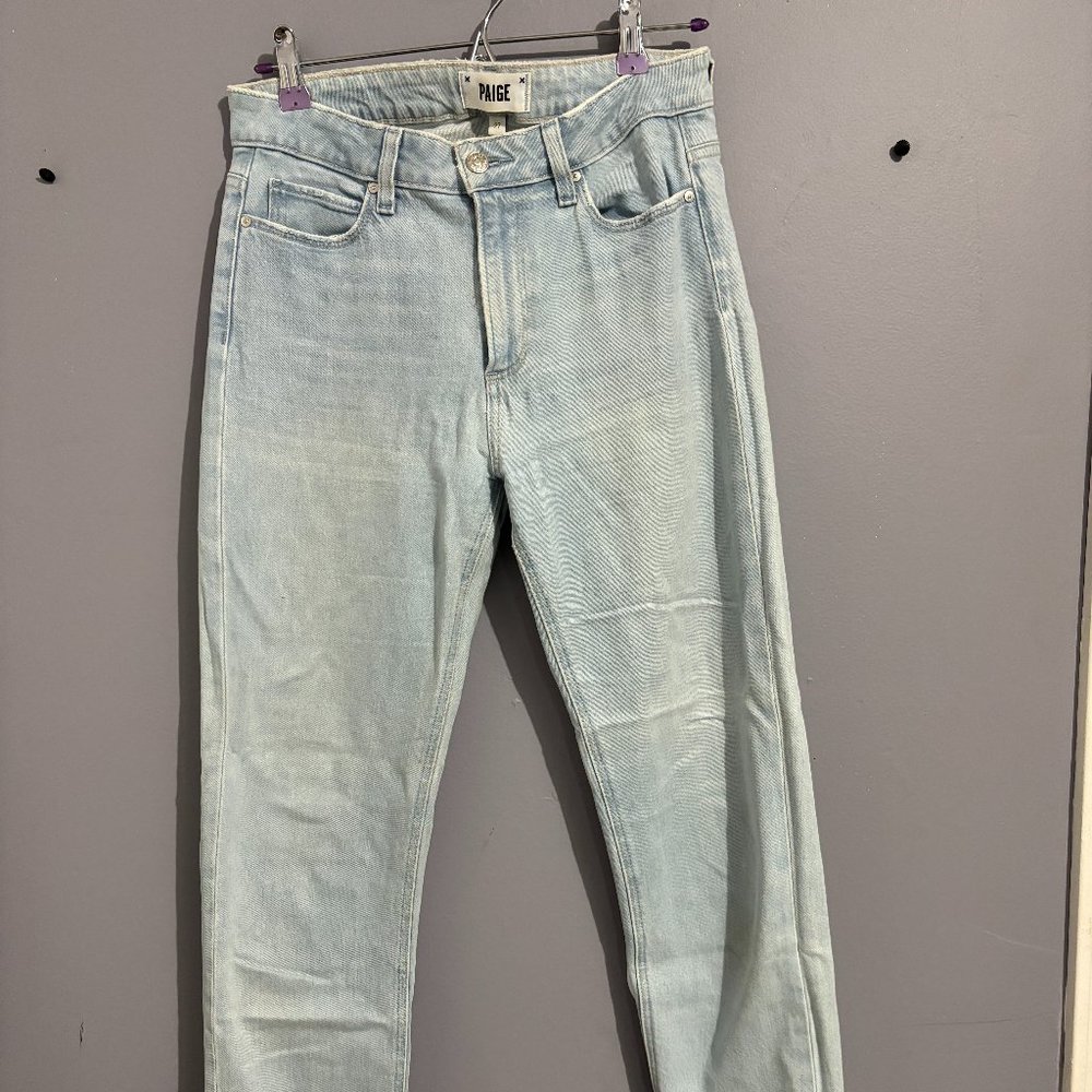 Paige light blue distressed jeans size 27